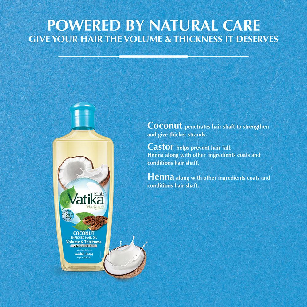Hair Oil with Coconut Extract Dabur Vatika Naturals 200ml.