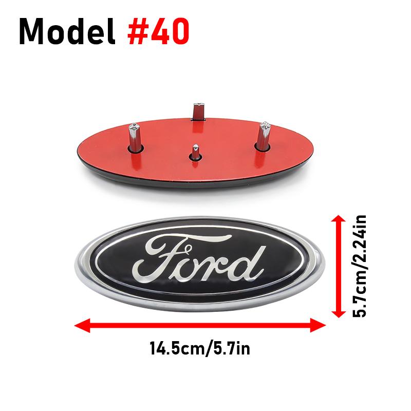 PLWD4 For Ford Fiesta Focus 2 3 Mondeo Edge Ranger Fusion Kuga S-MAX Transit Car Front Grille Emblem Rear Trunk Logo Badge Accessories