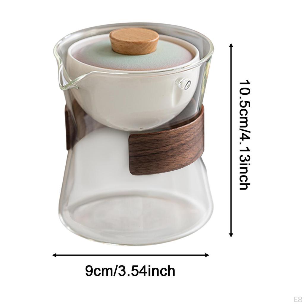 Стеклянный чайник Цветущий и рассыпной лист столовая посуда съемный портативный чайник Гун-фу