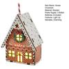 Christmas Gingerbread House Ornament Wooden Light Up Village House Christmas Tree Hanging Ornaments