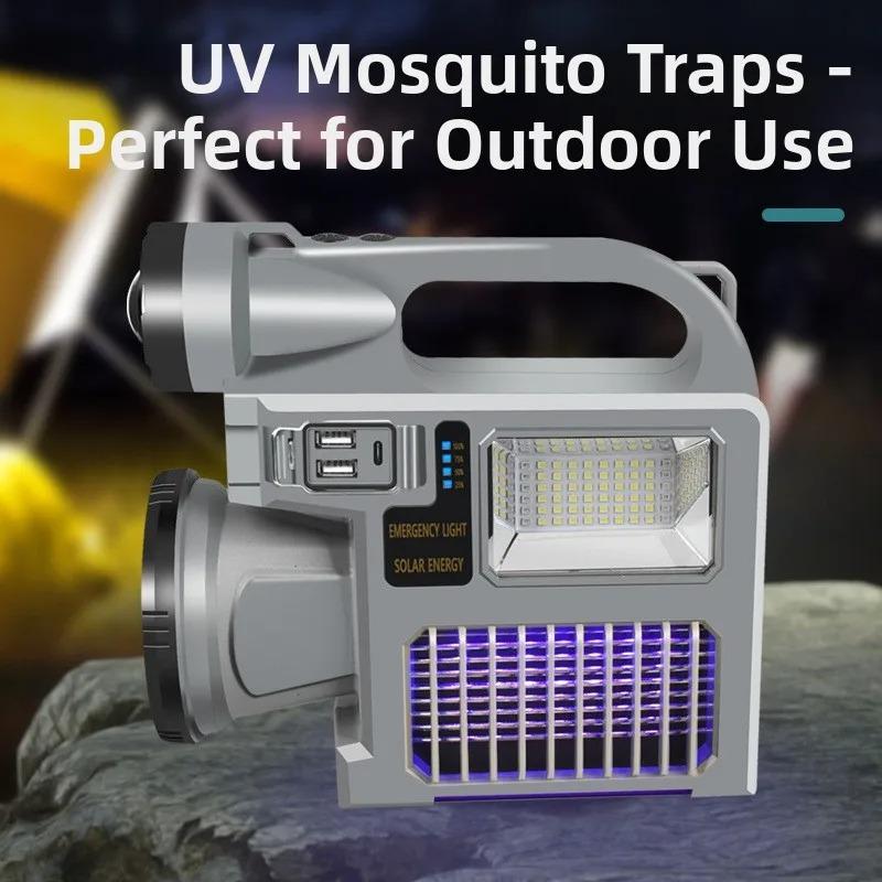 Ручной фонарь с многофункциональным дисплеем на солнечной батарее для улицы, портативная камера-фонарик, туристическое снаряжение, перезаряжаемый фонарик Type-C