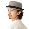 Happy Hat Cotton Pork Pie Herringbone Hat, Fabric, All-Season, Gray, 60cm, Hat-1281-05-60