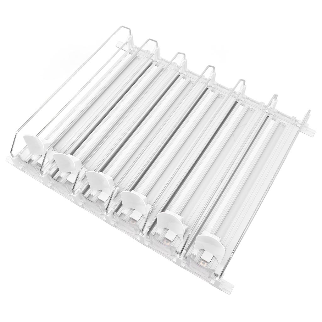 Органайзер для напитков для холодильника ABS 6 рядов Регулируемый Легкая загрузка Демпфирующий толкатель Glide для банки содовой