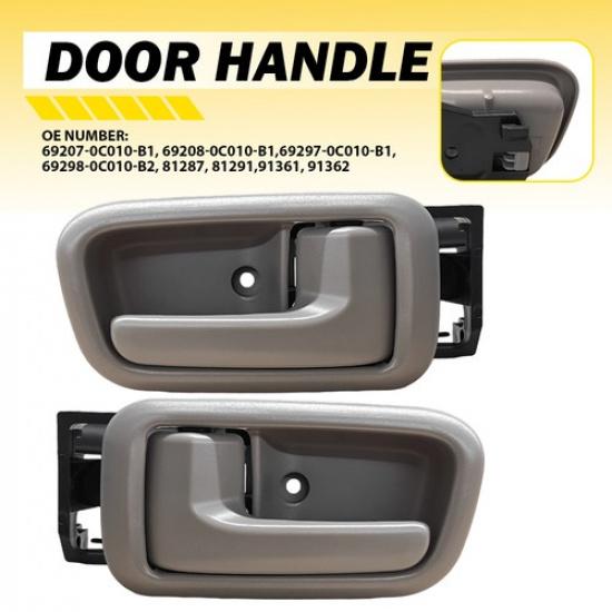 2X Interior Door Handle Trim Rear Left Right Beige For 2000-2006 Toyota Tundra K