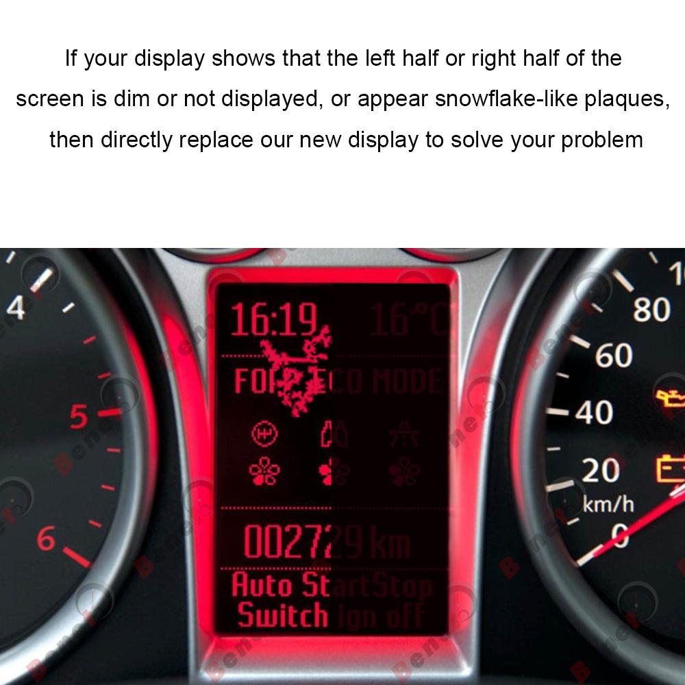 Display with two ribbons connector for Ford Focus Kuga Galaxy C-Max Mondeo Instrument Cluster