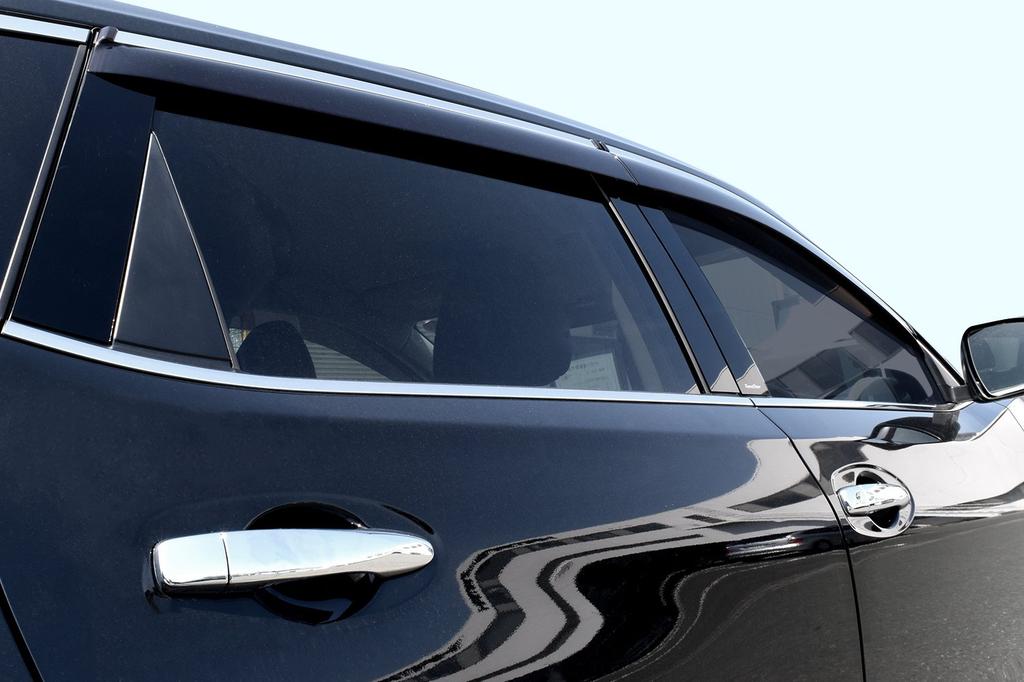 SecondStage Pillar Garnish for Nissan T32 and Late with Piano SHN0154BLK X-Trail (Early Models) Visor, Black,