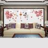 Large Chinese Style Home Harmony Wealth Peony Wall Sticker Modern Oriental Living Room Bedroom Study TV Background Wall Decal