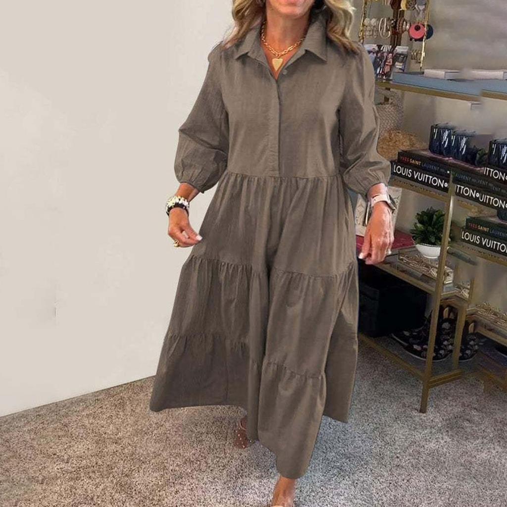 Женская мода повседневная рубашка с лацканами юбка-помель