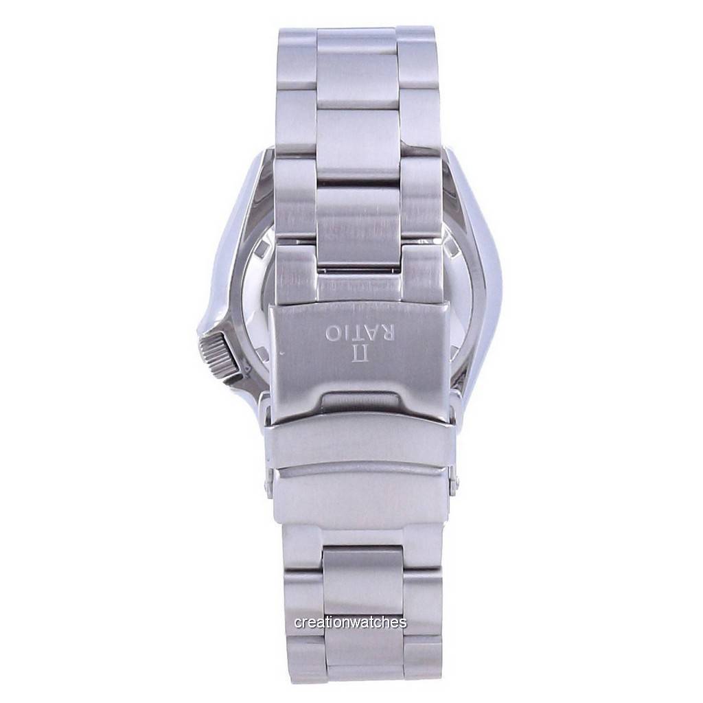 RATIO FreeDiver Автоматические мужские часы из нержавеющей стали с сапфировым стеклом и зеленым циферблатом RTA105 200M