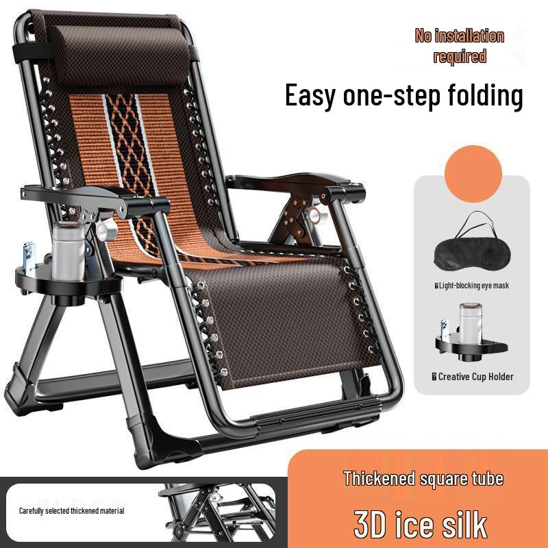 Reclining Office & Nap Chair: Adjustable Backrest for Home, Beach, and Relaxation