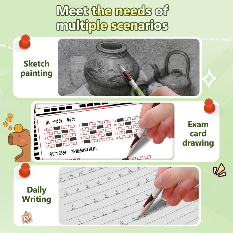 12 шт. Мультяшный милый деревянный карандаш 2B с ластиком, инструмент для письма и рисования, эскизный карандаш, школьные и офисные принадлежности, студенческие канцелярские товары, подарки