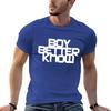 Boy Better Know - Chest Placement (white) T-Shirt Customs Design Your Own Oversized Graphic Tee Blouse T Shirts for Men Pack