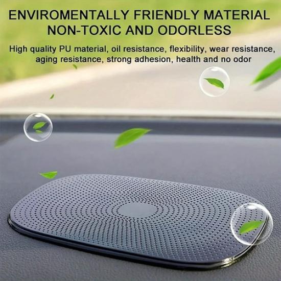 Car Non-Slip Mat Magic Anti-Slide Dashboard Sticky Pad Pu Phone Holder Black