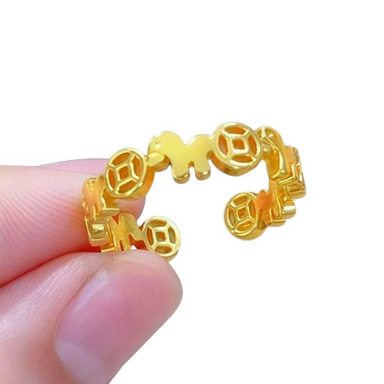 Кольцо на палец Голова лошади Дизайн денег Женское кольцо 2026 год Лошади Открытое регулируемое кольцо Ювелирные аксессуары