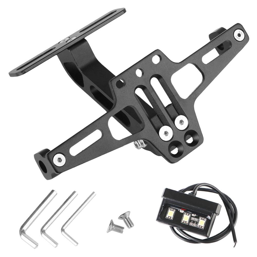 Кронштейн номерного знака мотоцикла, алюминиевый комплект для удаления крыла с ЧПУ, универсальный держатель задних указателей поворота, светодиодная подсветка