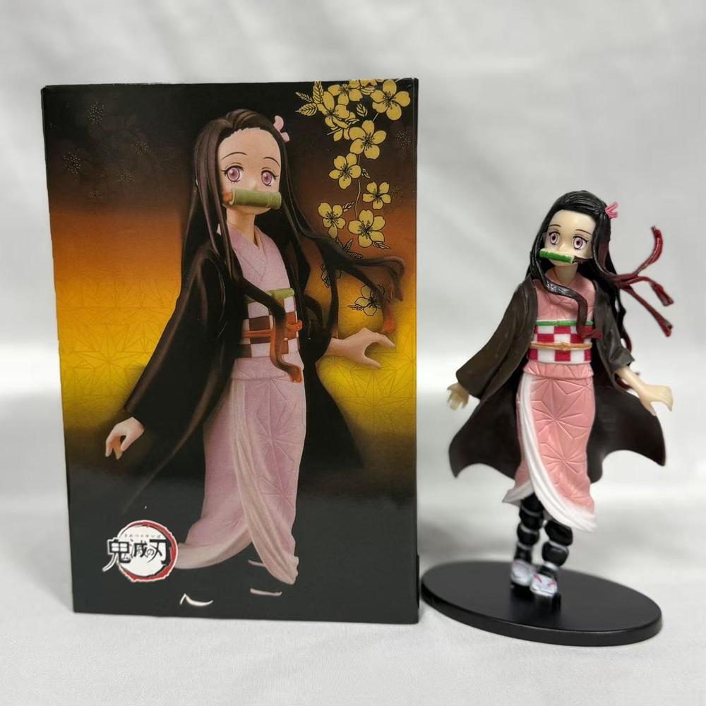 .spot Аниме Клинок, рассекающий демонов Kimetsu no Yaiba фигурка Камадо Танджиро Фигурка действия Агацума Зеницу Незуко Воин ПВХ Модель Игрушки