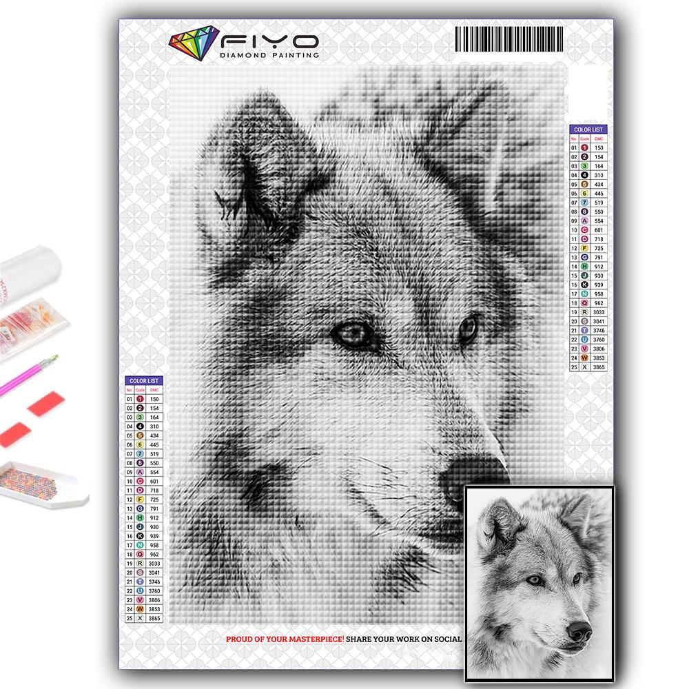 Популярная 5D Diy вышивка крестом животное волк картина полная дрель набор для вышивки крестом настенная наклейка домашний декор