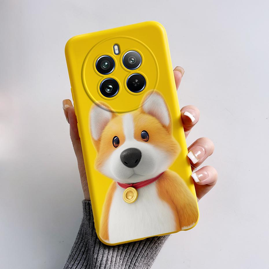 Чехол для OPPO Realme 12 Pro Realme 12 Pro Plus + 5G RMX3840 Чехол для телефона Милый Кролик Панда Задняя Матовая Мягкая Защитная Крышка Fundas
