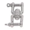 304 Stainless Steel Double Jaw Shackle Rustproof Universal Jaw Anchor Connector for Hardware