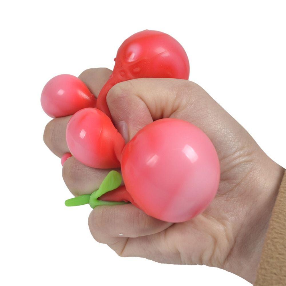 Fruit Ball Strawberry Squeeze Toy Strawberry Fruit Ball Pinch Music Toys  Children Toys