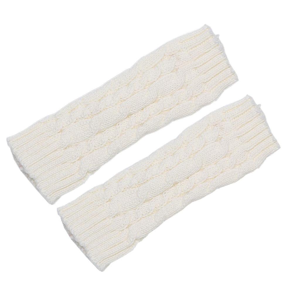 Осень и Зима Короткие Вязаные Перчатки без Пальцев Мужские и Женские Вязаные Теплые Рукава Половина Пальца EMA