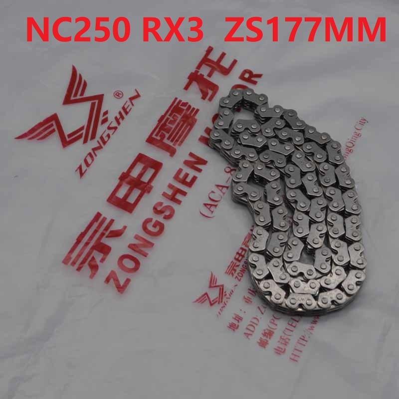 250cc KAYO t6 k6 Motorcycle Accessories Engine Time Cam Timing Chain 100 Links For Zongshen NC250 ZS177MM KAYO BSE J5 rx3
