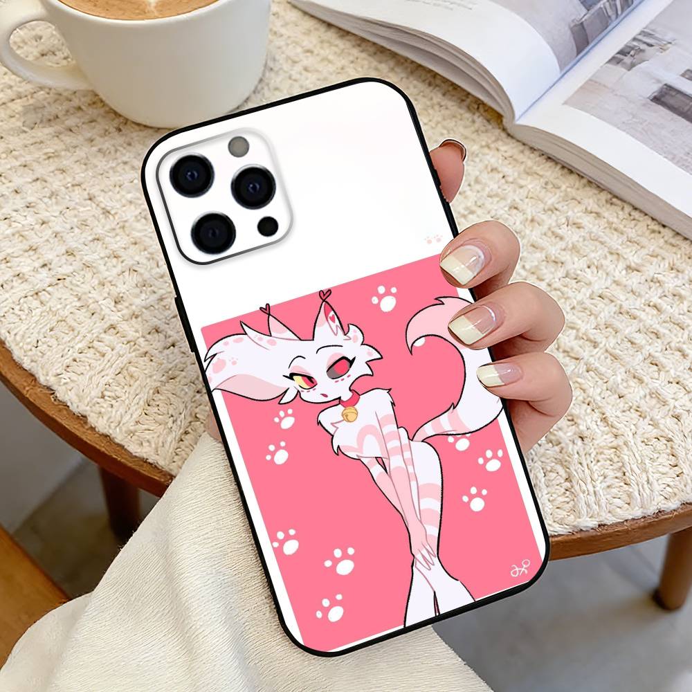 A-Angel Dust-t H-Hazbin Чехол для телефона для iPhone 17,16,15,14,13,12,11 Plus,Pro Max,XS,Мягкий силиконовый черный чехол