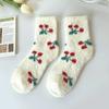 Coral Fleece Coral Velvet Socks Soft Plush Women Socks Warm Mid-tube Socks  Winter