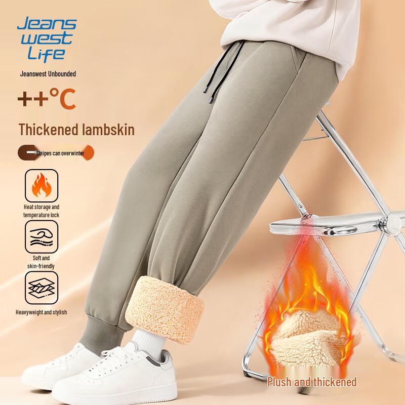 JEANSWEST LIFE Мужские зимние джоггеры на флисовой подкладке из овечьей шерсти