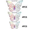 Фавор Металлическая Текстура Полые Бабочки Наклейки На Стену Искусство Мираж Цвет 3D Фантастические Бабочки Наклейки