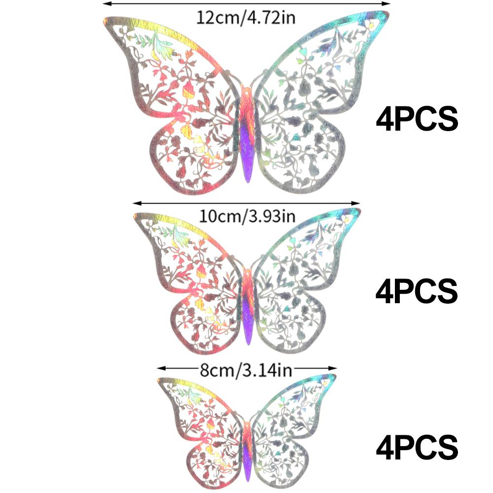 Фавор Металлическая Текстура Полые Бабочки Наклейки На Стену Искусство Мираж Цвет 3D Фантастические Бабочки Наклейки