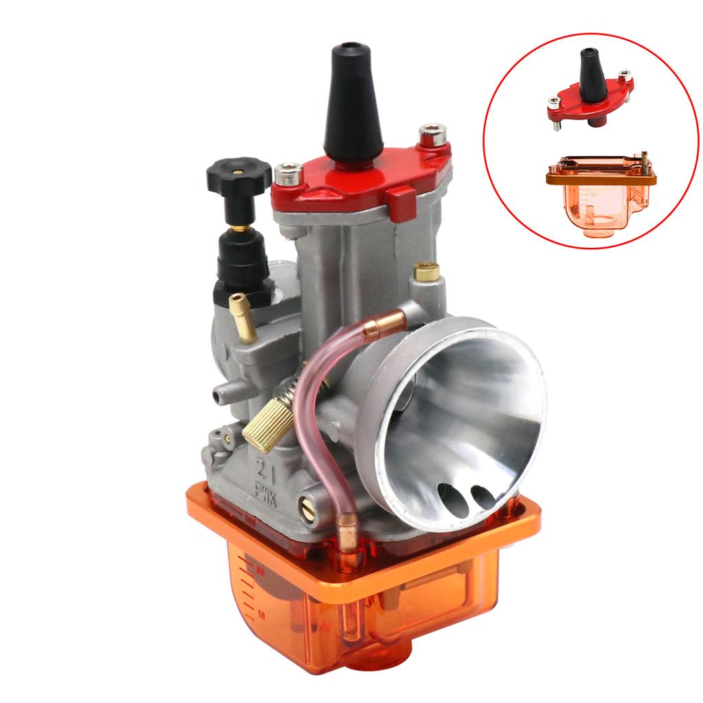 ZSDTRP Metal/Plastic Carburetor Top Cover Float Bowl kit for PWK21-34MM Motorcycles Accessories