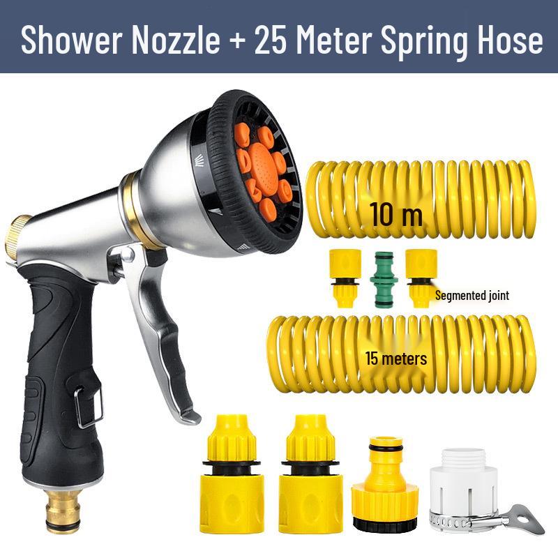 High-Pressure Car Wash Water Gun with Soft Hose and Spray Nozzle