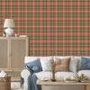 Christmas Autumn Plaid Wallpaper Red, Orange and Brown 50x1000