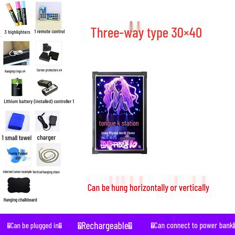 Светодиодная меловая доска - Светящаяся рекламная доска-меню