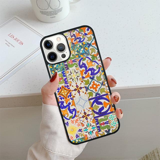 Чехол для телефона с узором марокканской плитки Для iPhone 17 Air 14 15 16 13 12 Чехол Для Apple Pro Max Plus Coque