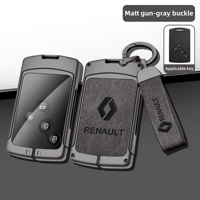For Renault 2026 New Hub Caps Zinc Alloy Car Key Case Cover Shell For Renault Koleos Captur Kadjar Megane Clio Talisman Scenic A