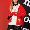 Fila Коллаборация Серия Год Тигра Узор Спортивный кардиган Унисекс кардиганы Легендарный-красный F11U219404F-RD