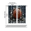 2 pcs   filtering curtains (excluding rods   non-movable   without batteries) Brave basketballbackgroundsuitable for use in