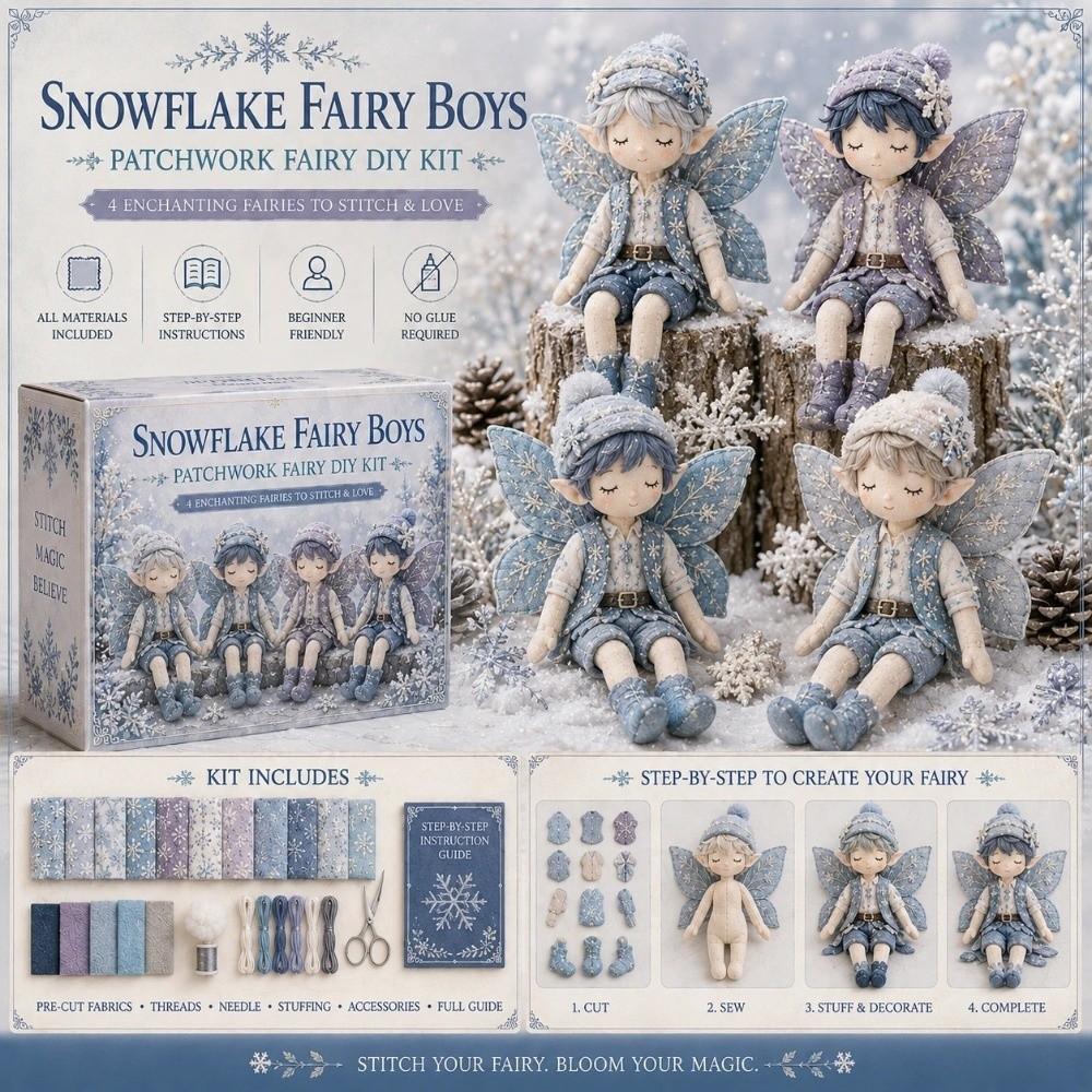Pre-cut Fabric Fairy Elf Patchwork Sewing Set with Guidance Dolls Patchwork Material Pack Women