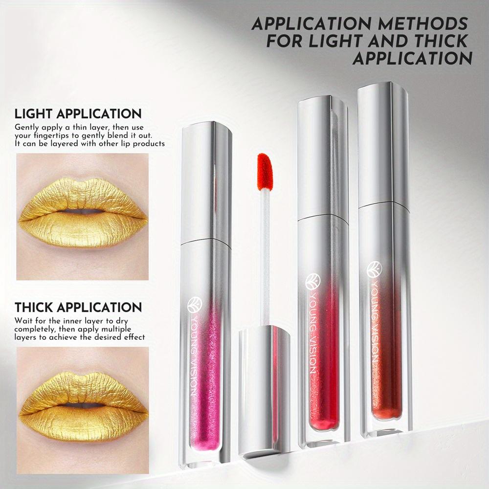 Waterproof Shimmer Liquid Eyeshadow & Lip Gloss - Long-Lasting, Smudge-Proof,Quick-Dry, Gift for Valentine's Day, Mother's Day