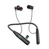 Bluetooth-гарнитура с шейным ободом, металлическими вкладышами и цифровым дисплеем — длительное время работы от аккумулятора и беспроводные два наушника
