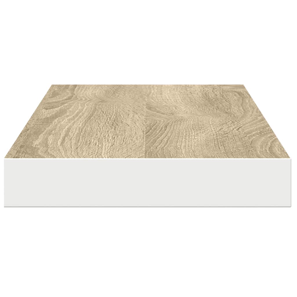Vidaxl Półki Ścienne, 4 Szt., Dębowo-Białe, 80X23,5X3,8 Cm, Mdf