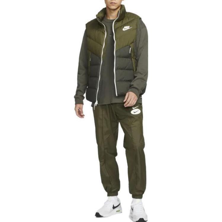 Nike Windproof Warm Stand Collar Down Vest 'Green' Men's DV0757-326