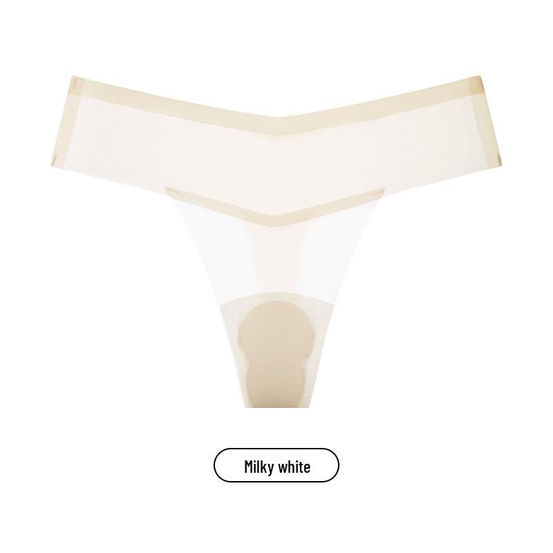 T05 Summer Ultra-thin Ice Silk Antibacterial Yoga Briefs for Women