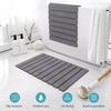 Складной каменный коврик для ванной, Супервпитывающий коврик из диатомовой земли, Нескользящий быстросохнущий коврик для ванной и душа - 23,6x15,5 дюйма