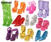 10 Pairs Doll Shoes For Barbie Doll Mix Style High Heels Sandals Boots Colorful Assorted Shoes Accessories Baby Xmas DIY Toys