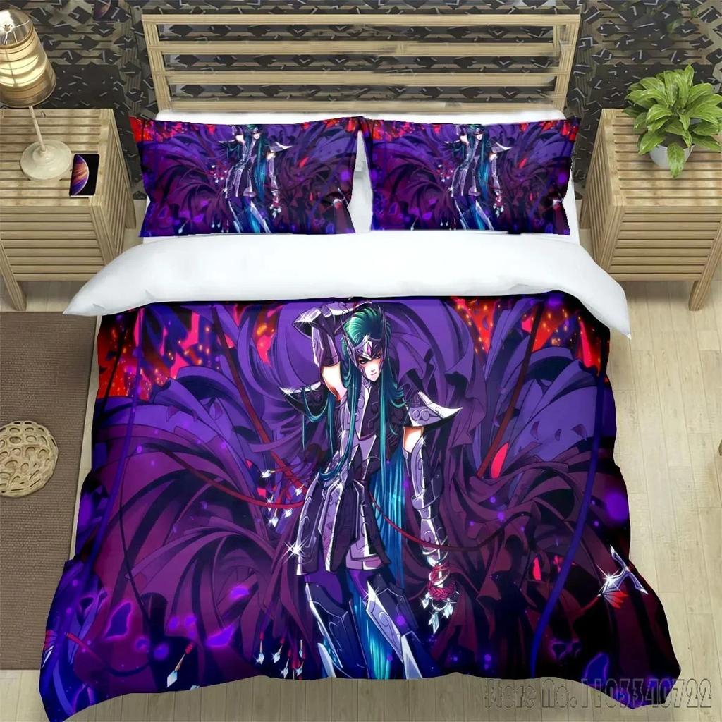 Мультяшный Saint Seiya Восхищаюсь Комплект пододеяльника HD Пододеяльник для детских постельных комплектов Постельные принадлежности Декор спальни