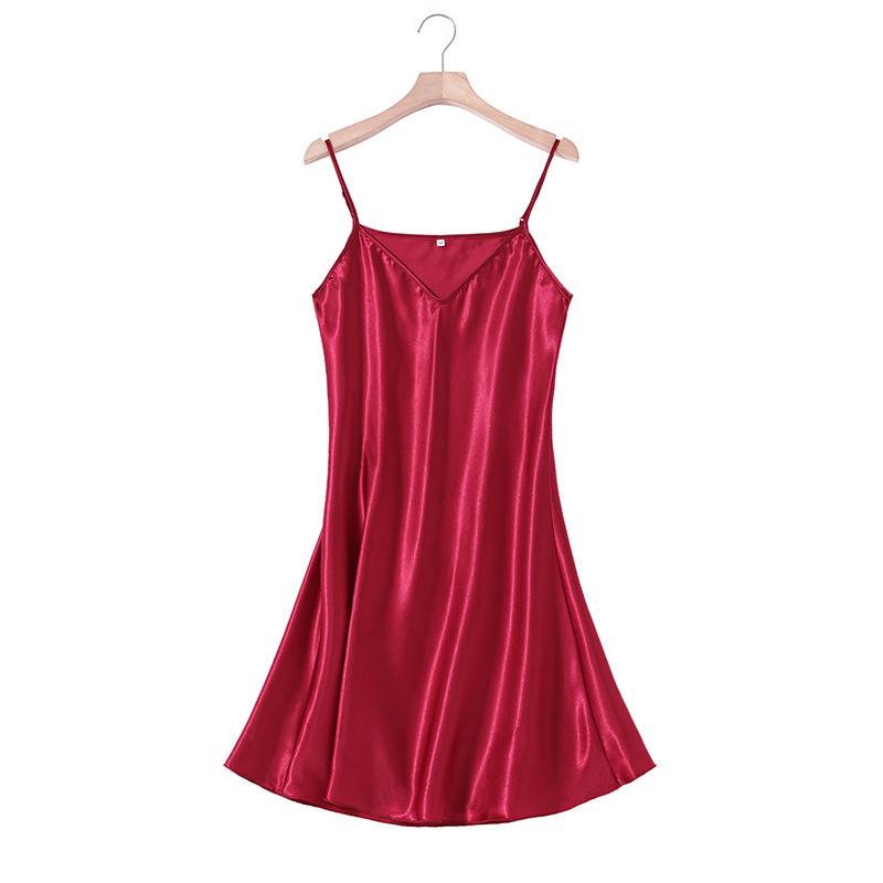 Women's Imitation Silk Nightdress - Sexy Summer Camisole for Spring & Autumn