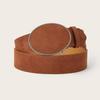 Simple Color Solid Suede Oval Buckle Design Women Casual Belt For Daily Use